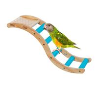 XAGMODSHN Parrot Perch Climbing Ladder Wood Platform Bird Stand Sanded Stairs Chew Toy for Small Birds