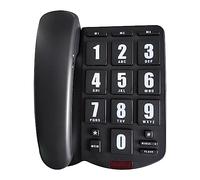 XAGMODSHN PK3000 Senior Telephone Landline Phone Large Button Loudspeaker Phone for LowVisionGroup Black/White Fixed Landline Big Button Amplified Home with Loud Desk Telephone for Elderly and Users