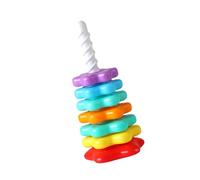 XAGMODSHN Practical Rotating Colorful Tower Stacking Toy for Kids Motor Skills Development Educational Puzzle Game Present Rotating Colorful Tower Stacking Toy