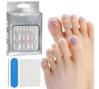 XAGMODSHN Presses On Toenails Square False Toenails False Toenails Full Toenails Stick On False Toenails for Women