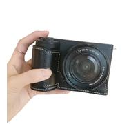 XAGMODSHN Protective PU Leather Half Case For ZVE10 II Camera With Soft Lining And Easy Battery Access
