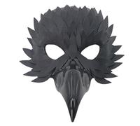 XAGMODSHN Reusable PU Half Face Covering With Artistic Feathered Styles Detail Adult Party Essential Costume Accessory Feather Masquerades