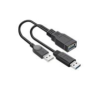 XAGMODSHN Robust USB3.0 Extension Cord Featuring Y Design And Two Power Sources For External Storage And Peripherals Extension Cord
