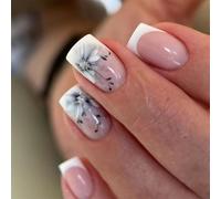 XAGMODSHN Short Square Press on Nails Stick on Nails Manicure Nails Art Decoration Acrylic False Nails For A Stylish Holiday Look