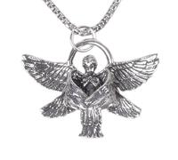 XAGMODSHN Simple Creative Classic Angel Wings Pendant Necklace Silver Color Preserving Electroplated Copper Seraph Necklace Clavicle Chain Choker