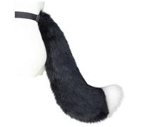 XAGMODSHN Soft Foxes Ears Headband With Furry Tail Halloween Party Accessory Comfortable Hair Ornament For Cosplay Event Soft Furry Plush Halloween Headbands