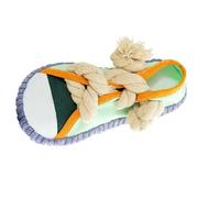 XAGMODSHN Squeaky Shoe Pull Rope Chew Toy for Dogs Interactive Fun, Green | Cotton Rope Design with Builtin Maker for Teething and Chewing, Safe and Easy to Clean Indoor Entertainment