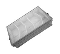 XAGMODSHN Stackable Utensil Box with Removable Cover, 4 Sections & Portable Handle for Silverware Organization Polyester Silverware Organiser