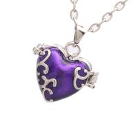 XAGMODSHN Stylish Brass Heart Resin Locket Necklace with Concealed Storage Space Statement Jewelry for Fashion Enthusiasts Heart Resin Pendant