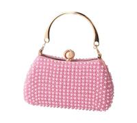 XAGMODSHN Stylish Evening Bag Shoulder Purse With Faux Pearls Embellished Handbag Chain Strap For Weddings And Social Gatherings Wedding Guest Handbag