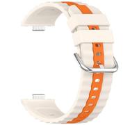 XAGMODSHN Stylish Striped Sport Watch Band Breathable Soft Silicone Accessory For Watch Fit 3 Workout And Daily Wear Compatibility Water Resistant Silicone Fitness Band
