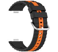 XAGMODSHN Stylish Striped Sport Watch Band Breathable Soft Silicone Accessory For Watch Fit 3 Workout And Daily Wear Compatibility Water Resistant Silicone Fitness Band