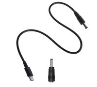 XAGMODSHN USB C to 5.5x2.1mm 3.5x1.35mm Power Cord with 9V 5V 12V 15V 20V Output for LCD Monitors and Electronic Devices Multi Voltages USB C Cable