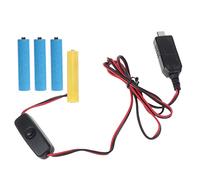 XAGMODSHN USB C to for Cable for (LR3 AM4) Battery, Type-C Power Supply Cable with Switch Replace 4pcs 1.5V Batteries
