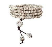 XAGMODSHN Versatile Multi Layer Bodhi Wood Beaded Natural Finish Unisex Design Comfort Fit Spiritual Accessory Adjustable Bodhi Cores Wrist Strands