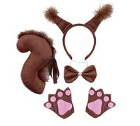 XAGMODSHN Woman Cartoon Squirrel Ear Shape Headband With Tail Set Hair Hoop Animes Character Performances Live Broadcast Headpiece Bowties Male Bowties Male Bowknot Bowtie Cosplay