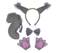 XAGMODSHN Woman Cartoon Squirrel Ear Shape Headband With Tail Set Hair Hoop Animes Character Performances Live Broadcast Headpiece Bowties Male Bowties Male Bowknot Bowtie Cosplay