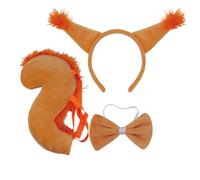 XAGMODSHN Woman Cartoon Squirrel Ear Shape Headband With Tail Set Hair Hoop Animes Character Performances Live Broadcast Headpiece Bowties Male Bowties Male Bowknot Bowtie Cosplay