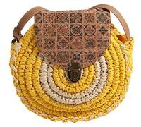 XAGMODSHN Women Shoulder Bag Trend Purse Handbag Messenger Fashion Crossbody Straw Beach Small Round Women Straw Beach Shoulder Trend Crossbody Purse & Handbag