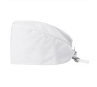XAGMODSHN Working Hat for Women Man Solid Color Scrub Caps Doctor Hat Nurse Hat Adjustable Surgical Caps Beauty Salon Working Hat White
