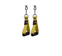 XAGOFIT Heavy Duty Multi Gym Cable Machine Attachment Stirrup Handle Bar Resistance with Carabina SNAP HOOK Clip - Cable Machine Attachment - Multi Gym Attachment (Yellow)
