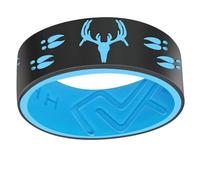 XAHH Deer Antler Silicone Ring for Men - Hunting Style Rubber Wedding Band, Deer Tracks Outdoor Silicone Ring, Comfortable Breathable Groove Design, Durable Work & Sports Safe Ring for Hunters