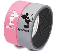 XAHH Silicone Couple Ring,Forever Together Promise Engagement Wedding Band,Mickey Minnie Mouse Kissing Design Lovers Ring, Silicone, No Gemstone
