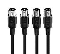 Xahpower 2M MIDI Cable, 2-Pack Male to Male 5-Pin Compatible With Keyboard, Piano, Synth, Sampler, External Sound Card, Electronic Drums, Multi-Effect Pedal