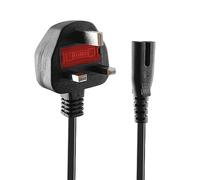Xahpower Figure 8 Power Lead, TV Power Cable UK Plug 2 Pin Power Cord Compatible with PS4 PS5 Xbox Series S Samsung LG TCL Sony Apple LED LCD Insignia Sharp Toshiba JVC Hisense Electronics - 1.2M