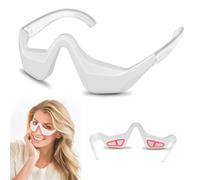 Xahpower Under-Eye Red Light Therapy Device, Red Light Therapy Glasses, USB Rechargeable, 4 Modes, Eye Massager for Eye Bags Reduce Dark Circles Puffiness Wrinkles