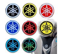 Xailry 2PCS Motorcycle 3D Decorative Sticker Badges with Yamaha-Style Logo, Sport Style Multi-Color Round Decals(Blue small)