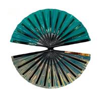 XAIODRAGONSKY Boots on The Ground Hand Fan, 2025 New Large Holographic Folding Hand Fan Line Dance Popping Fan, Foldable Craft Holding Laser Colors Hand Fan