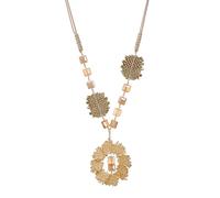 Xalroco Long Necklace for Women / Long Pendant Adjustable Leather, Rope, Cord Necklace with Leaf, Dragonfly, Geometric, Heart, Shell, Rectangle, Oval, Round, or Irregular Hammered Metal Pendant