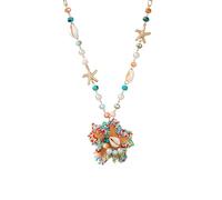Xalroco Long Necklace for Women / Long Pendant Adjustable Leather, Rope, Cord Necklace with Leaf, Dragonfly, Geometric, Heart, Shell, Rectangle, Oval, Round, or Irregular Hammered Metal Pendant
