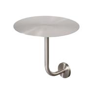 Xalteafe L-Shaped Wall-Mounted Coffee Table,Wall-Mounted Round Cafe Table,Stainless Steel,Scratch-Resistant,For Living Rooms,Hallways,Counters,Cafes,Bars,And Kitchens