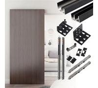 Xalteafe Track Less Sliding Ghoste Door,Sliding Hidden Door Track,Soft Close Barn Door Hardware Kit,Soft Close Invisible By-Passing Door Rail,Invisible Floor Track,for Bedroom/Bathroom/Laundry