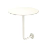 Xalteafe Wall Mounted L-Shape Small End Table,Wall Mounted Coffee Shop Small Round Table,Polished Edges,Easy Installation,For Bubble Tea Shop,Bakery,House