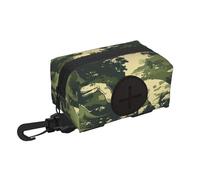 Xalvyriehf Dog Poop Bag Holder for Leashes - Lightweight Pet Waste Bags Dispenser Doggy Zippered Pouch for Puppy Walking Accessories(Dinosaur Camouflage)