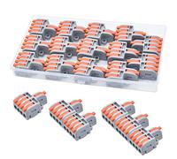 XALXMAW 14Pcs Wire Connector, 1 In 4 Out DIY Mini Quick Terminal Block, Compact Splice Electrical Connectors 28-12 AWG