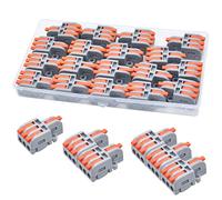 XALXMAW 18Pcs Wire Connector, 1 In 3 Out Compact Quick Wire Connectors, DIY Splicing Electrical Connectors for 28-12 AWG