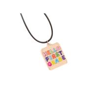 XAM Back-to-School Transparent Acrylic Grade Pendant Necklace for Educators and Learners - Colorful Letter Jewelry Adjustable Length Unique Accessory, Acrylic, No Gemstone