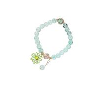 XAM Colorful Daisy Crystal Beaded Bracelet for Women Stackable Flower Seed Beads Boho Bracelet Fashion Charm Jewelry Birthday Gifts, Middle, no gemstone