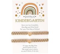 XAM First Day of School Bracelets Mom and Me Back to School Bracelets Matching Bracelets Heart Wish Adjustable Bracelets, 2in, Nylon, no gemstone