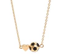 XAM Funny Sports Heart Necklace for Women Men Adjustable Baseball Football Basketball Tennis Necklace Game Day Sports Fans Gifts Holiday Jewelry, Zinc, No Gemstone