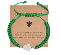 XAM Handmade Adjustable Guardian Angel Rope Bracelet for Women Colorful Religious Protection Bracelet for Christian Easter Thanksgiving Christmas Gifts With Message Card Fashion Jewelry, Middle
