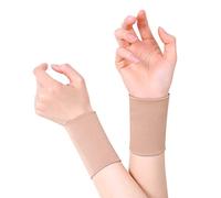 XAMIO Elasticated Compression Wristbands For Men And Women, Sweatband Support For Carpal Tunnel Pain Relief Arthritis, Tennis, Gymnastic, Yoga Sweat Sleeve (Color : Flesh-colored, Size : L)