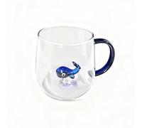 xamlyrek 3D Animal Coffee Cup, 400ml Glass Coffee Mugs with Handle, Large Borosilicate Glass Mug for Coffee Tea Milk Cappuccino Juice or Hot Cold Beverages, Present for The Christmas Birthday