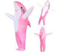 XAMOFAN Inflatable Shark Costume for Adult Halloween Costume Funny Blow Up Shark Costumes Fancy
