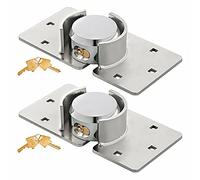 Xample® 2X Heavy Duty Van Garage Shed Door Security Padlock & Hasp Set High Security Hasp Shackle Lock 73mm Steel 2PCS