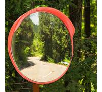 Xample® 60Cm Wide Angle Security Road Mirror Curved for Indoor Burglar Outdoor Safurance Roadway Safety Traffic Signal Convex Mirror(Orange)